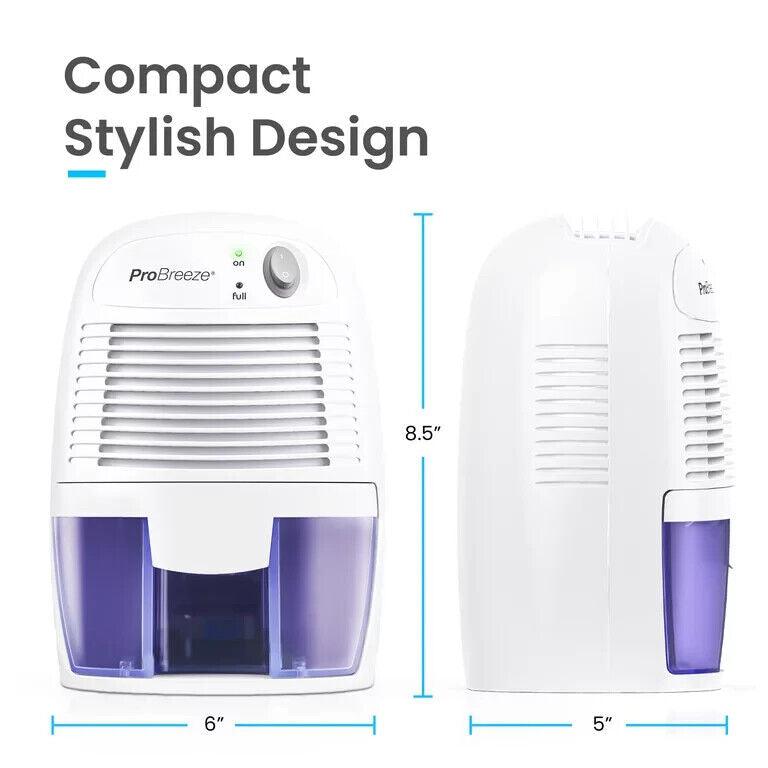 Pro Breeze Mini Dehumidifier 17 FL oz. up to 250 sq. feet - PB-02RT-US