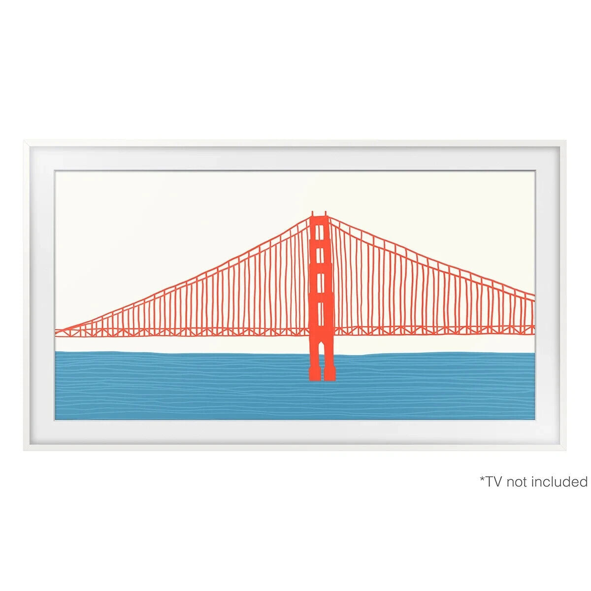 Samsung 55inch "The Frame" Customizable, Magnetic Bezel (2021, Modern White)