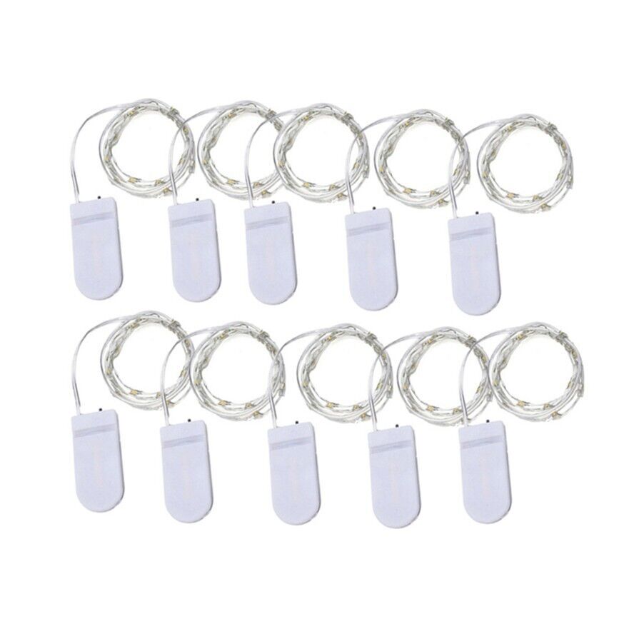 Unbranded LED Fairy Lights, 1M, 10 LED Lights - BLUE - 10 PACK - NEW