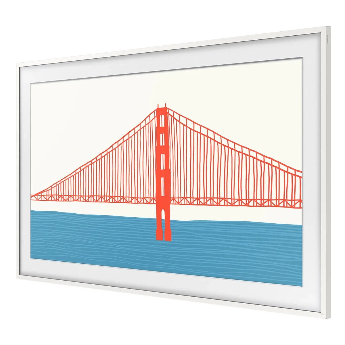 Samsung 55inch "The Frame" Customizable, Magnetic Bezel (2021, Modern White)