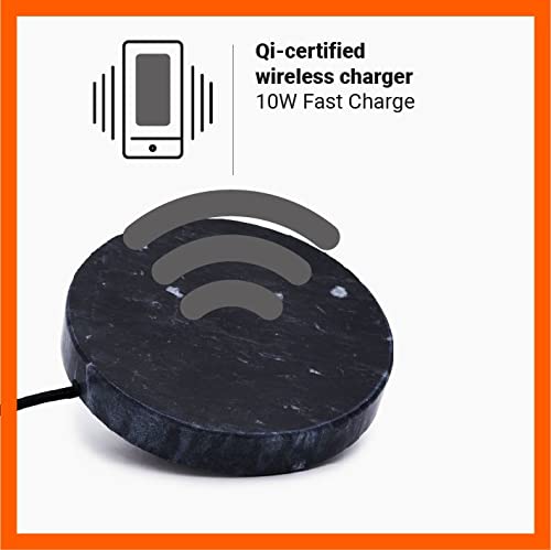 High-power charger ~ Wireless Charging Stone for Smartphone, Marble Black