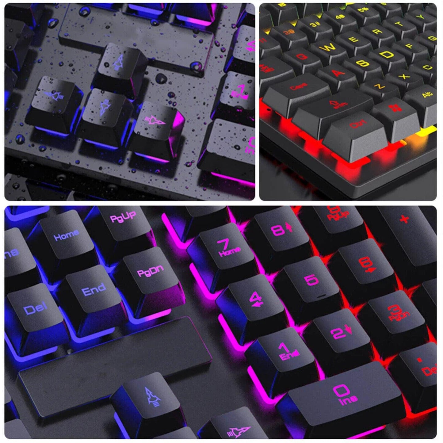 FOREV Keyboard, Wired RGB Backlit Computer Keyboard FV-Q305S (NO MOUSE)