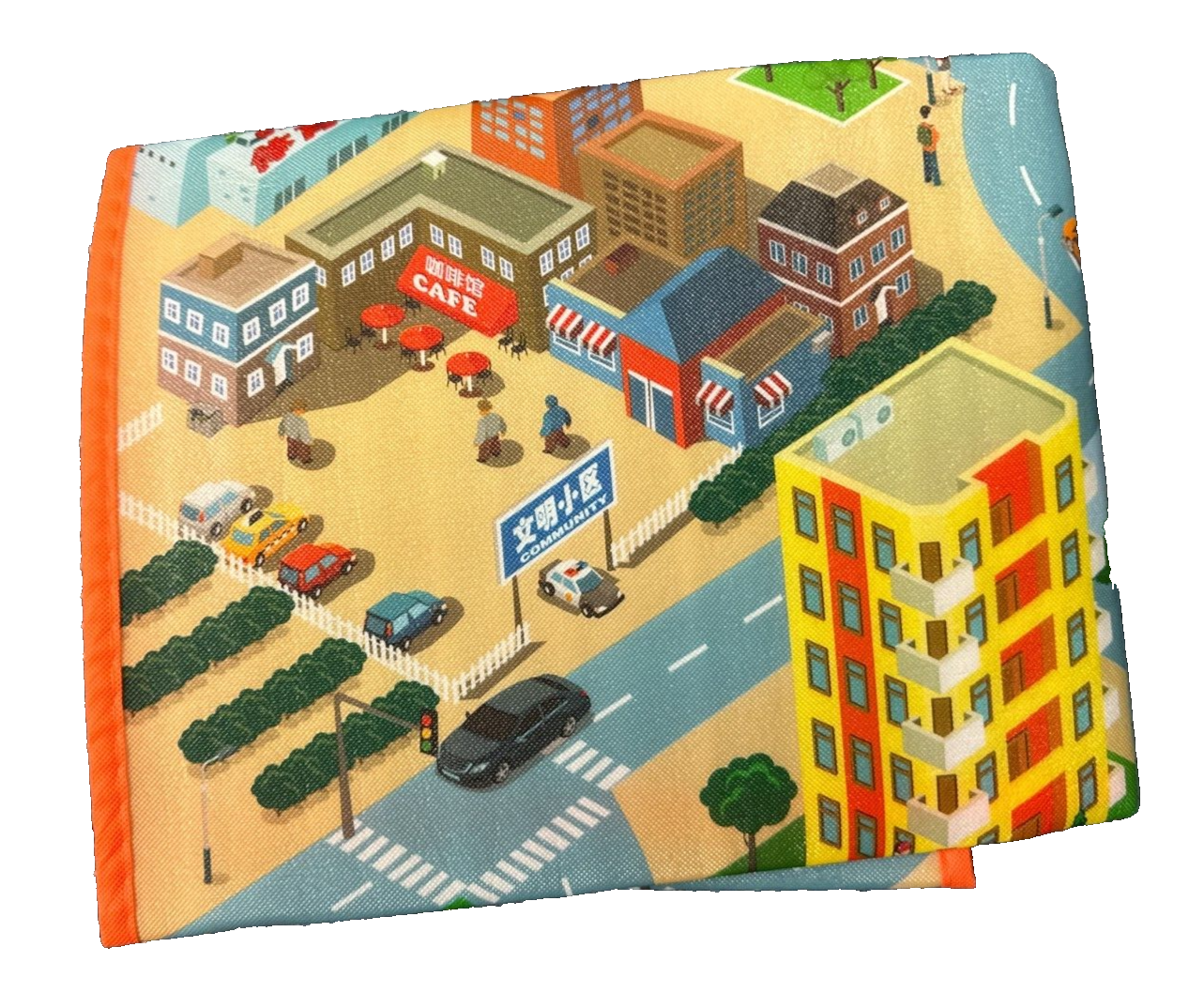Children's Spill-Proof, Light Foam, Fold - Up, Portable City Play Road Map Pad