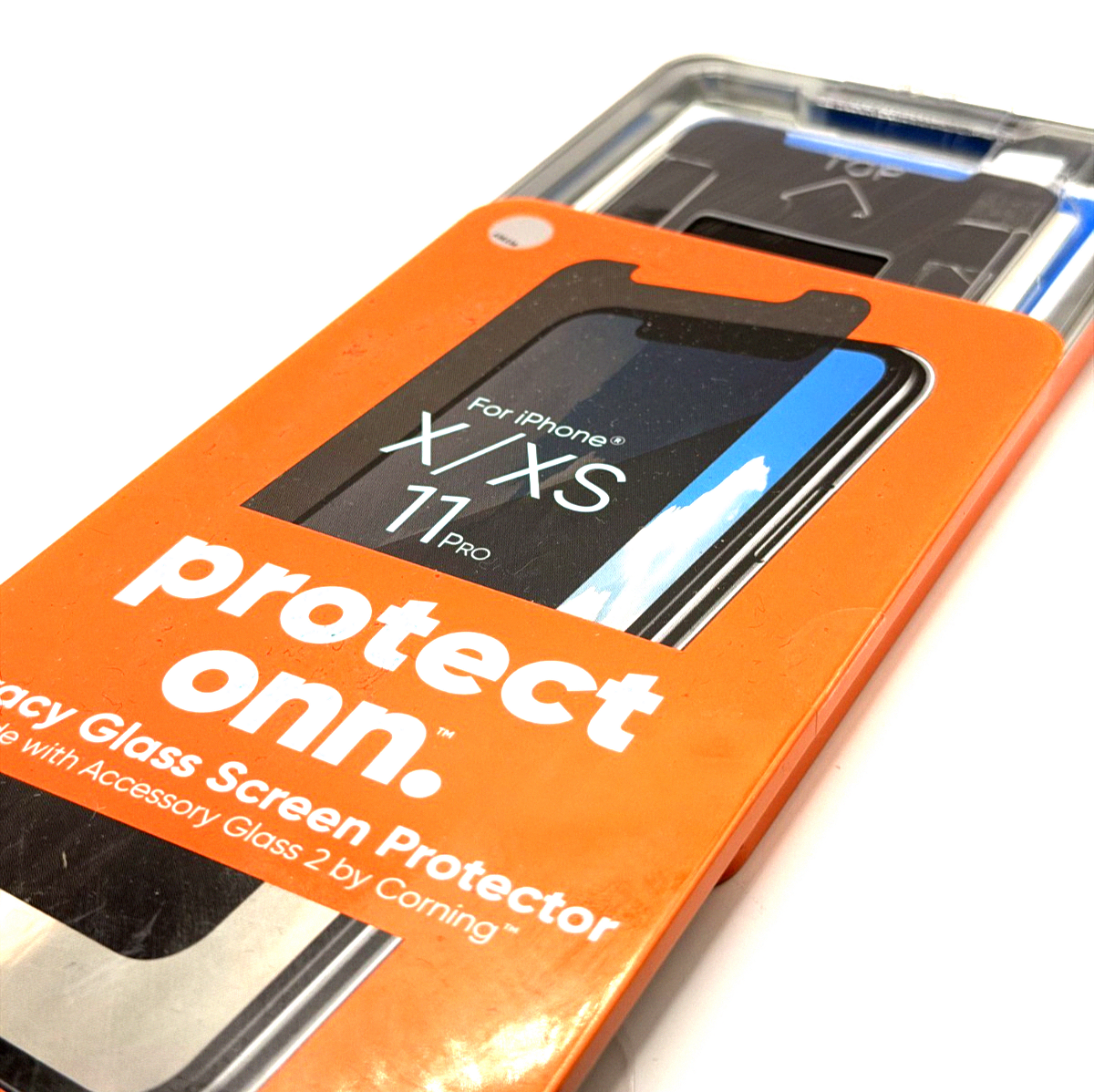 Protect Onn Privacy Glass Screen Protector for iPhone x/xs/II Pro-Anti Smudge