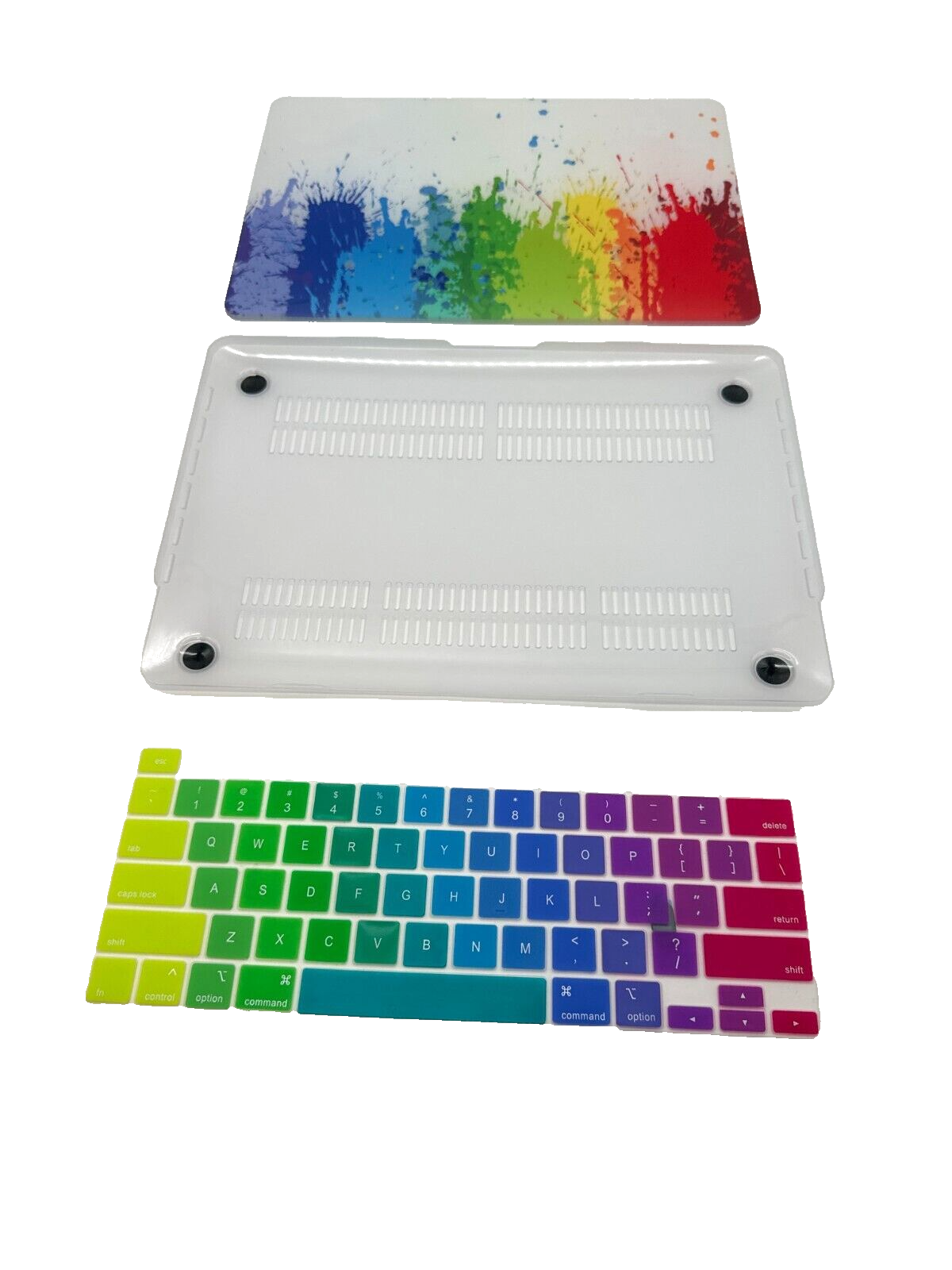 For MacBook New Pro 13" Hard Shell Cover - Paint Splashes w/Keyboard cover