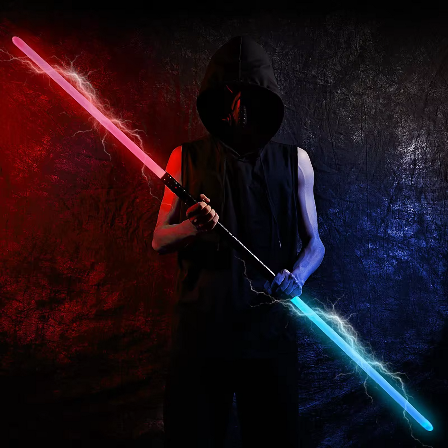 Lightsaber w/ Lights & Sound, 31in w/ Hilt, 22" Polycarbonate Blade, Connectable