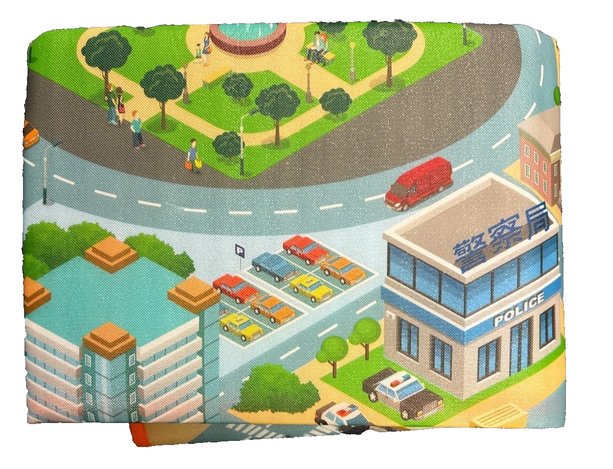 Children's Spill-Proof, Light Foam, Fold - Up, Portable City Play Road Map Pad