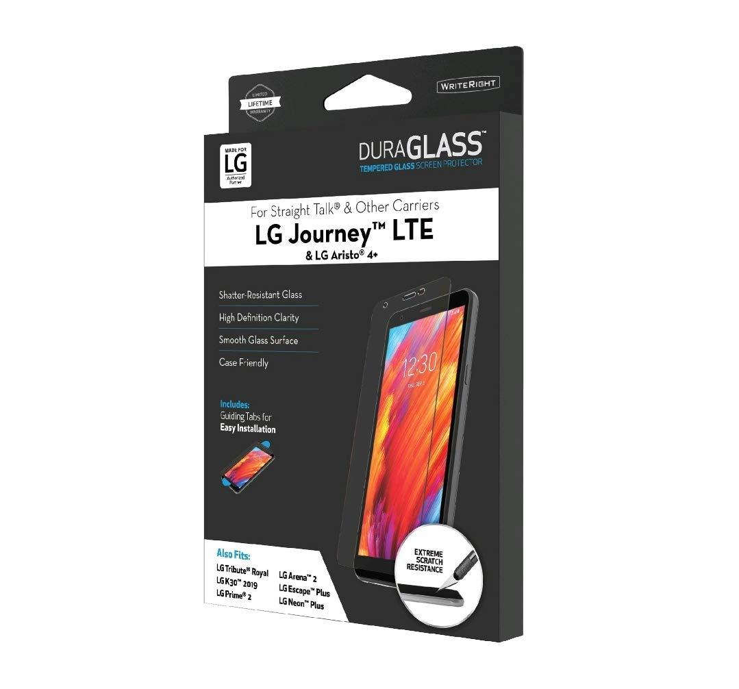 WriteRight DuraGlass Tempered Glass Screen Protector for LG Rebel 4 LTE & Aristo