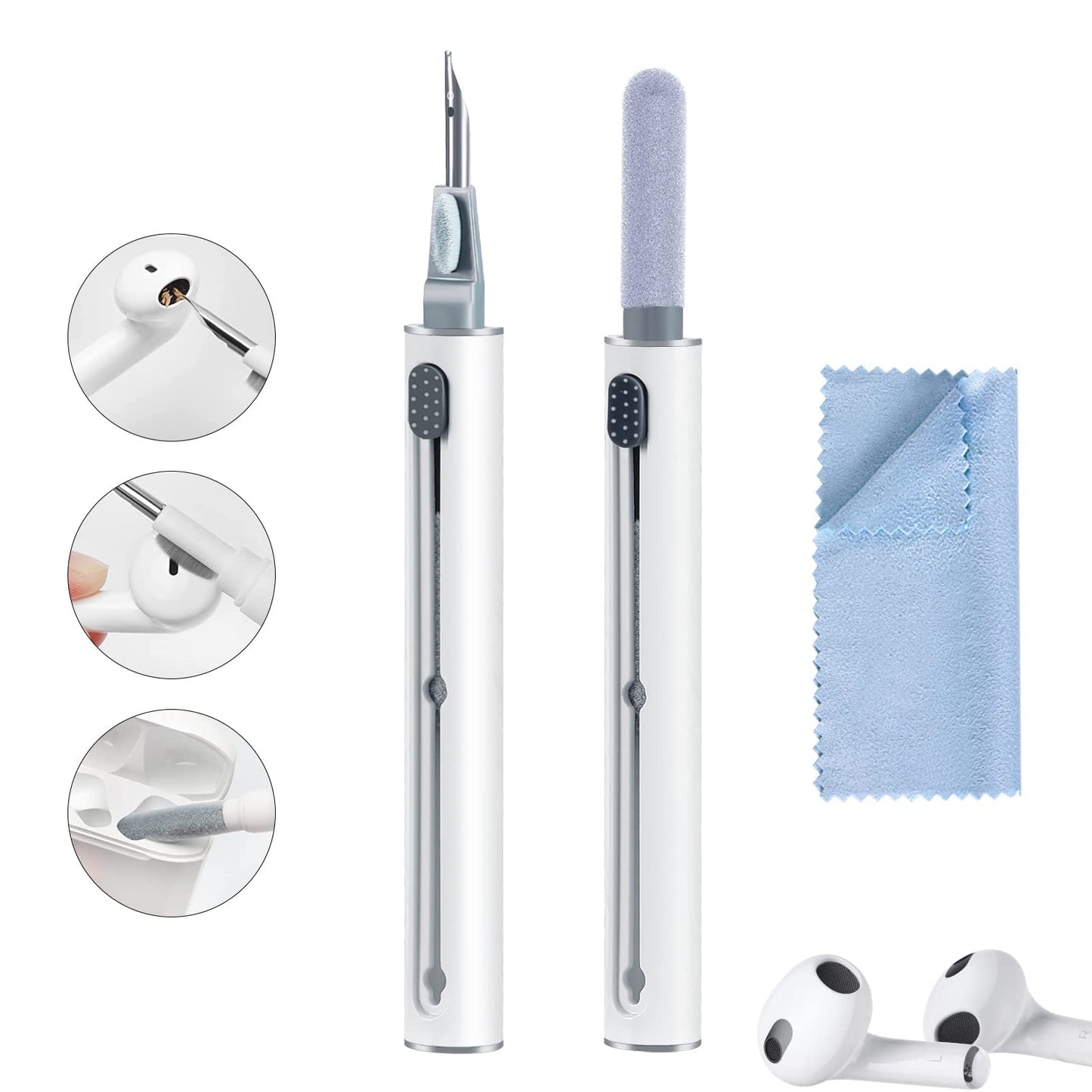 Earbud Cleaner Kit, Multi-Function Cleaning Pen for Headphones, Earbuds (2Pcs)