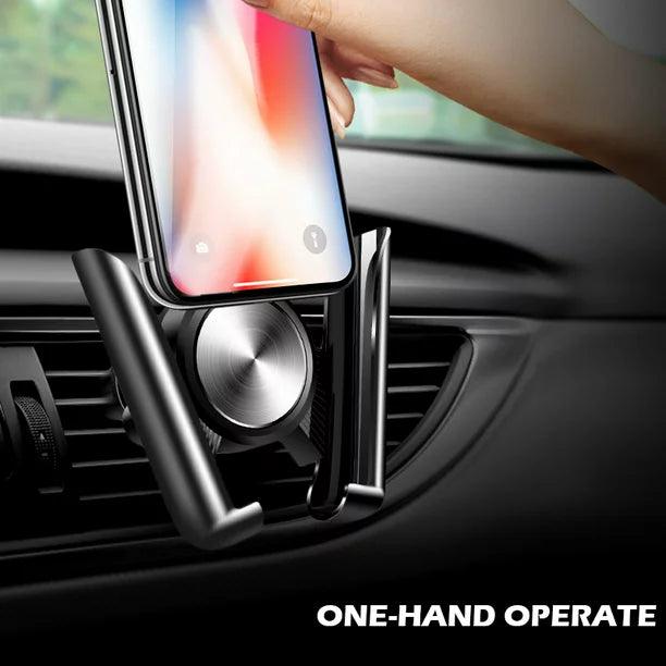 Skonyon Hands Free Car Cell Phone Holder with Stronger Vent Clip - Easily Place