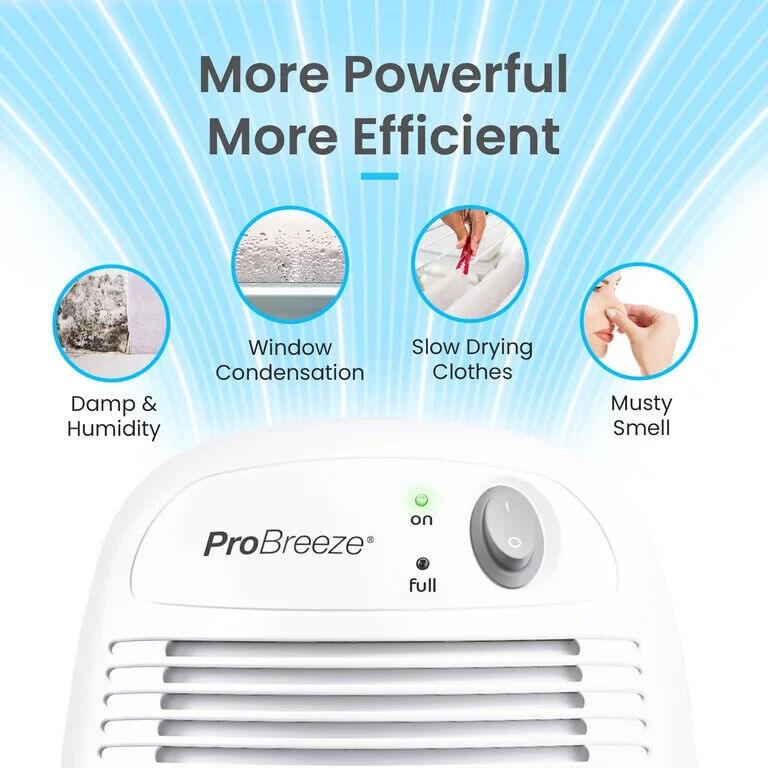 Pro Breeze Mini Dehumidifier 17 FL oz. up to 250 sq. feet - PB-02RT-US