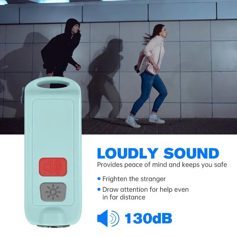 130Db Safe Sound Led Keychain Emergency Personal Self Defense Siren Safety Alarm For Women Keychain
