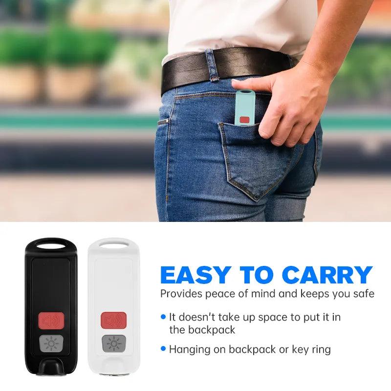 130Db Safe Sound Led Keychain Emergency Personal Self Defense Siren Safety Alarm For Women Keychain