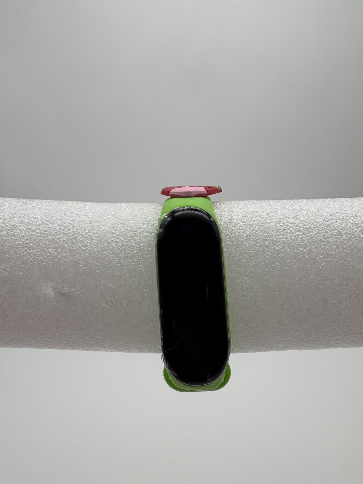 Smart Watch M8 Silicone Heart Rate Sport Watch for Kids- Green With Watermelon