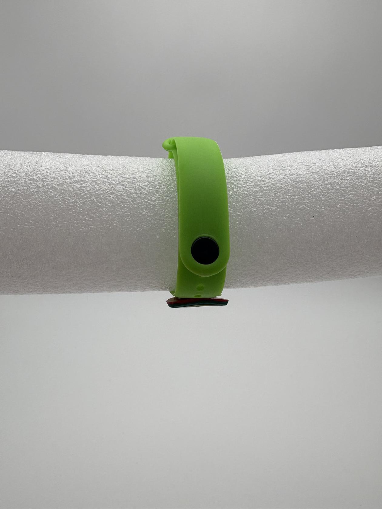 Smart Watch M8 Silicone Heart Rate Sport Watch for Kids- Green With Watermelon