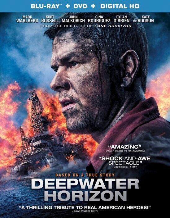 Deepwater Horizon (Blu-ray + DVD + Digital, 2016) w/ Mark Wahlberg/Kurt Russell