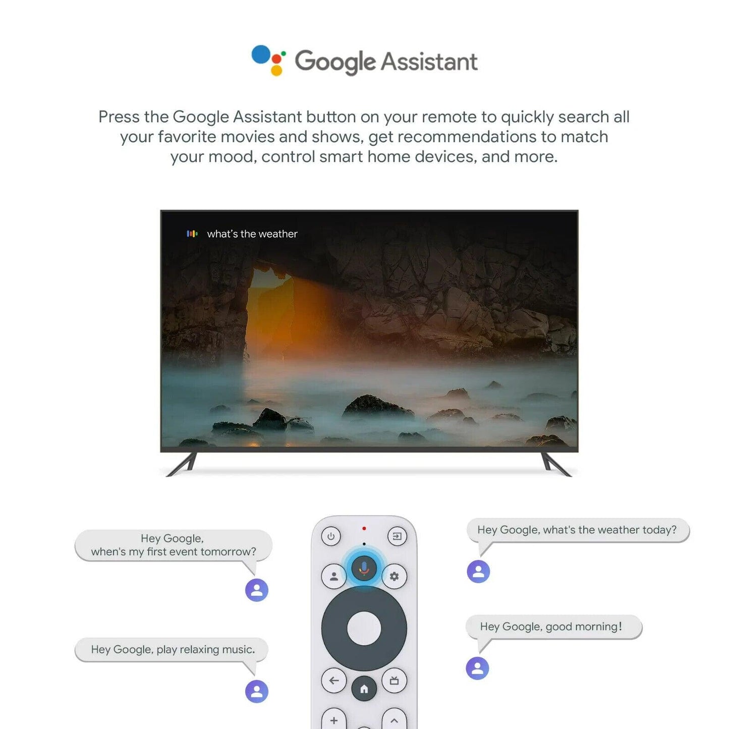 Onn Android Google TV 4K UHD Streaming Box w/ Voice Remote Control & HDMI Cable