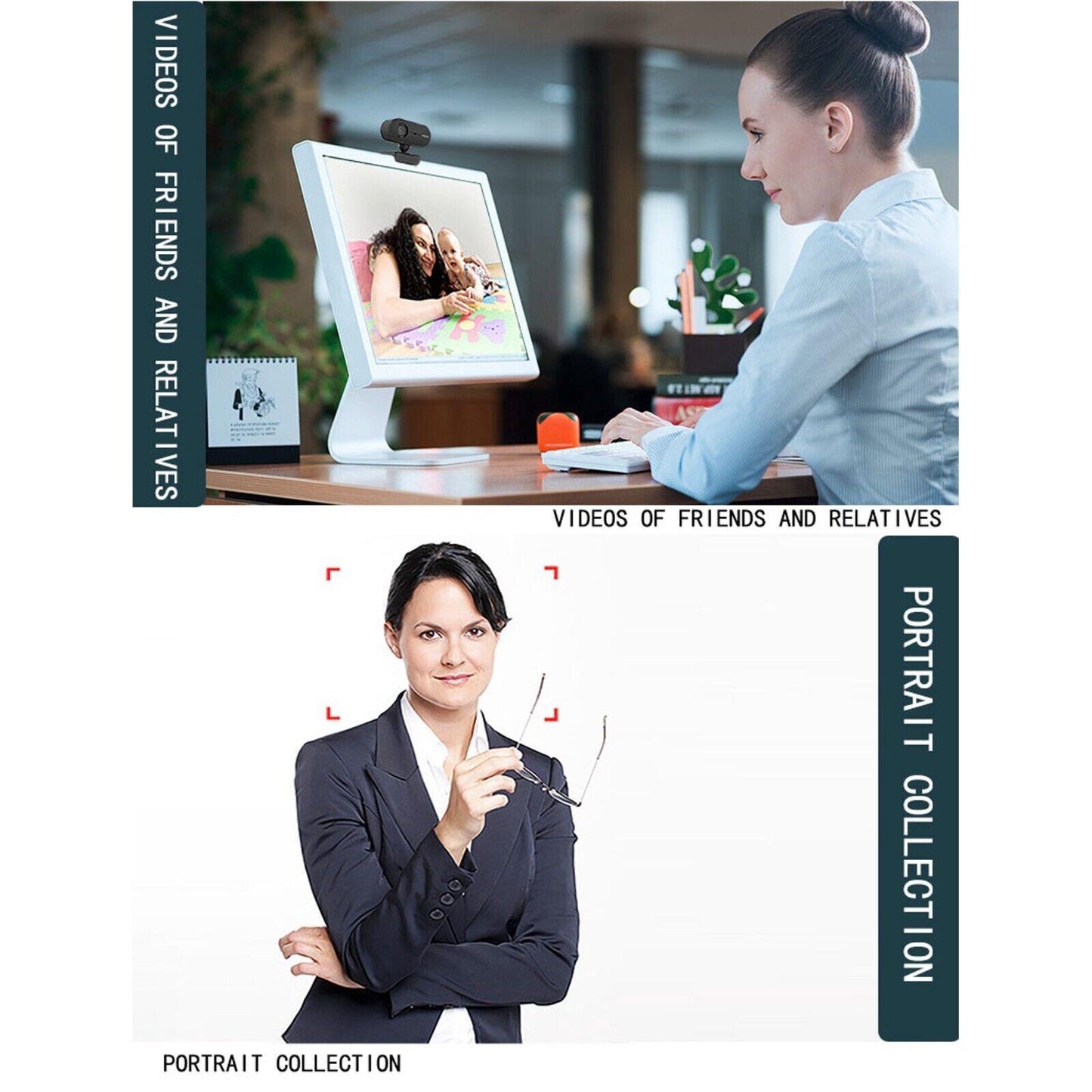 HD Webcam w/ High Quality Glass Lens Clear Image - Video Chat/Webcast/Conference