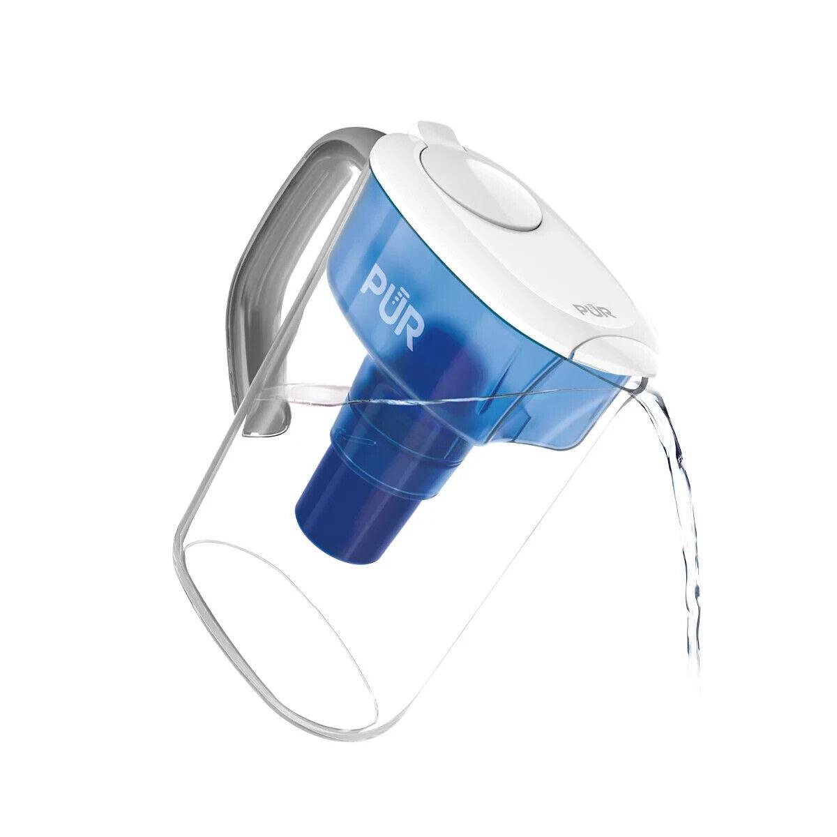 PUR 7 Cup Pitcher Filtration System, PPT700W, Blue/White