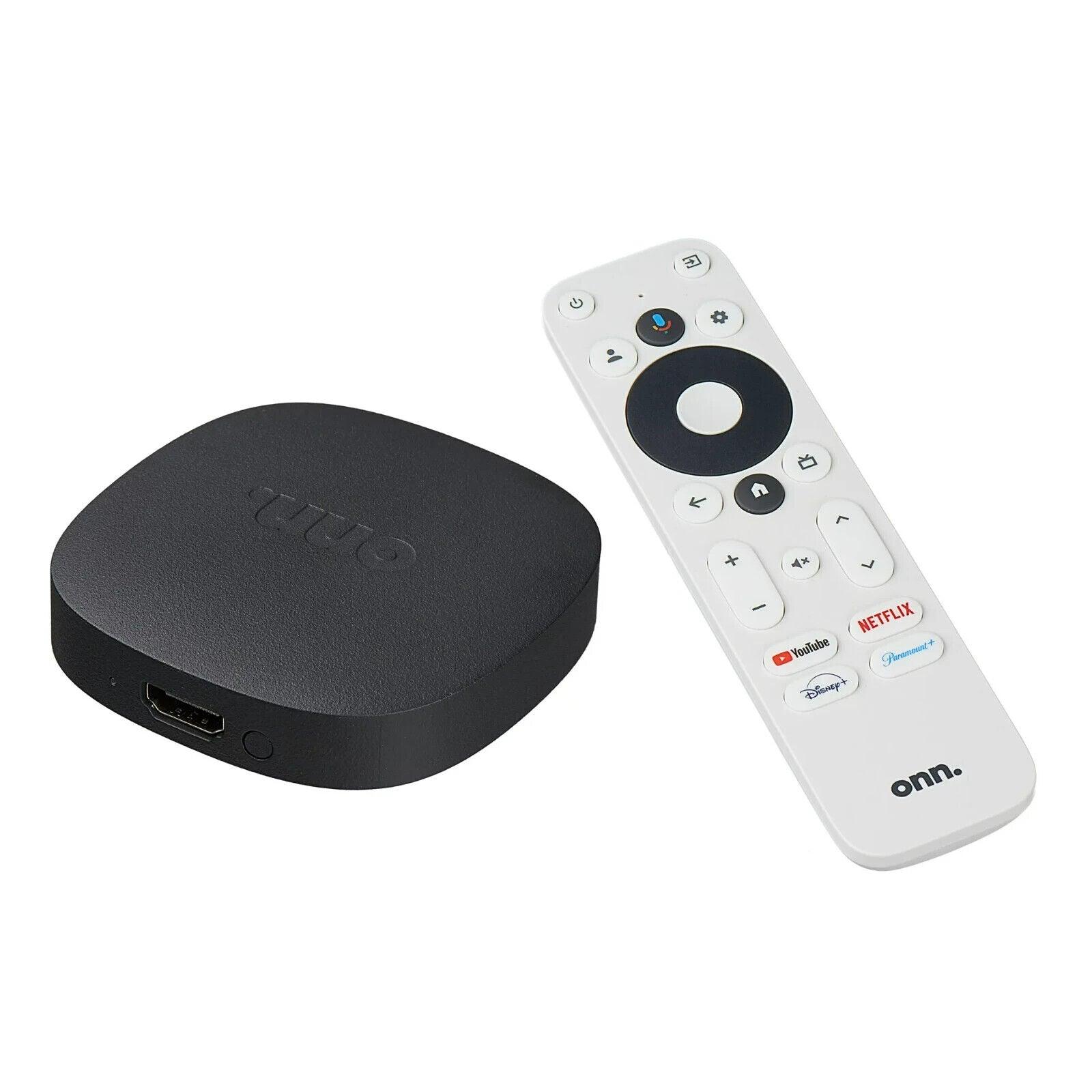 Onn Android Google TV 4K UHD Streaming Box w/ Voice Remote Control & HDMI Cable