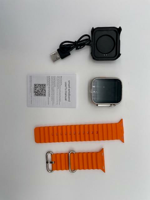 FitPro T500 U L T R A Smart Watch, 45mm Silicone Watch Band - ORANGE