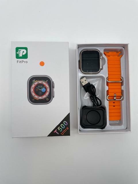 FitPro T500 U L T R A Smart Watch, 45mm Silicone Watch Band - ORANGE