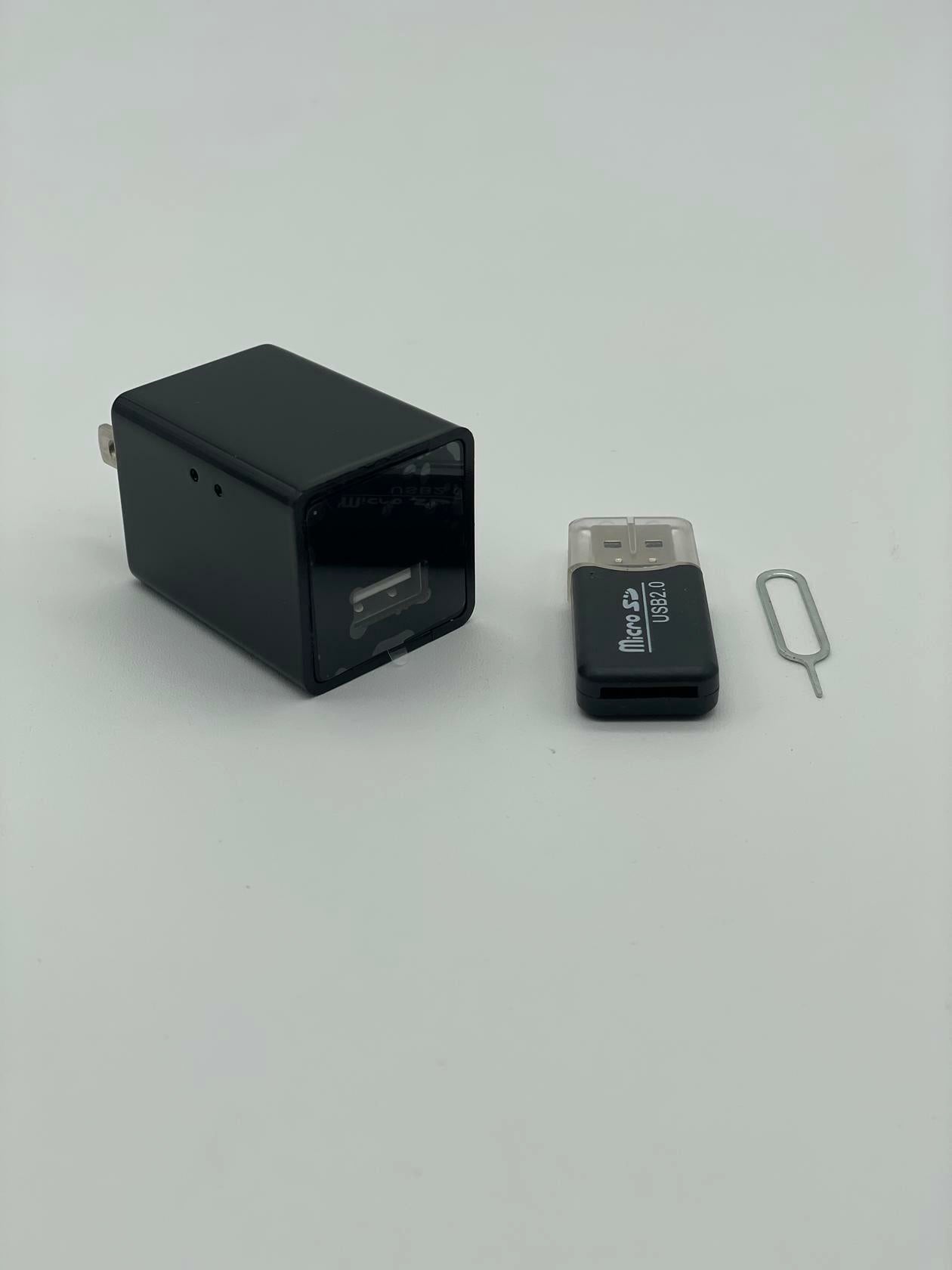 USB Wall Charger Mini Camera with Motion Detection Home Security, WiFi, No Audio