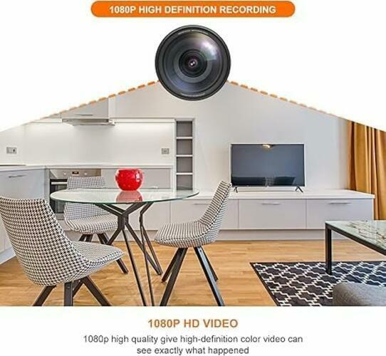 Small Digital Clock w/ Mini 1080p HD Camera for Pet Monitoring w/ WiFi