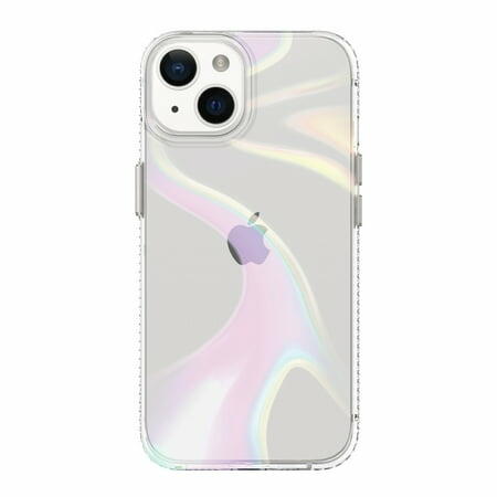 onn. Phone Case for iPhone 15 ~ Iridescent Illusion | Clear 10' Drop Protection