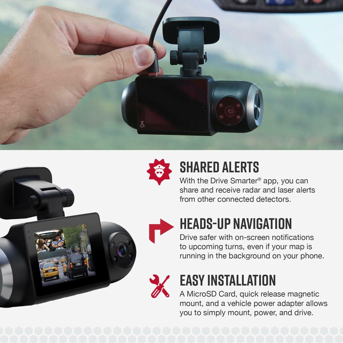 Cobra Smart Dash Cam(SC 201) - Full HD, Built-in WiFi & GPS 16GB SD Card Incl.