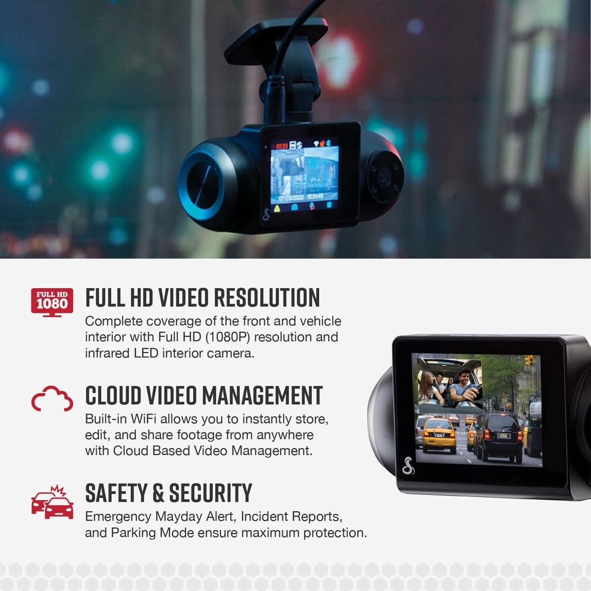 Cobra Smart Dash Cam(SC 201) - Full HD, Built-in WiFi & GPS 16GB SD Card Incl.