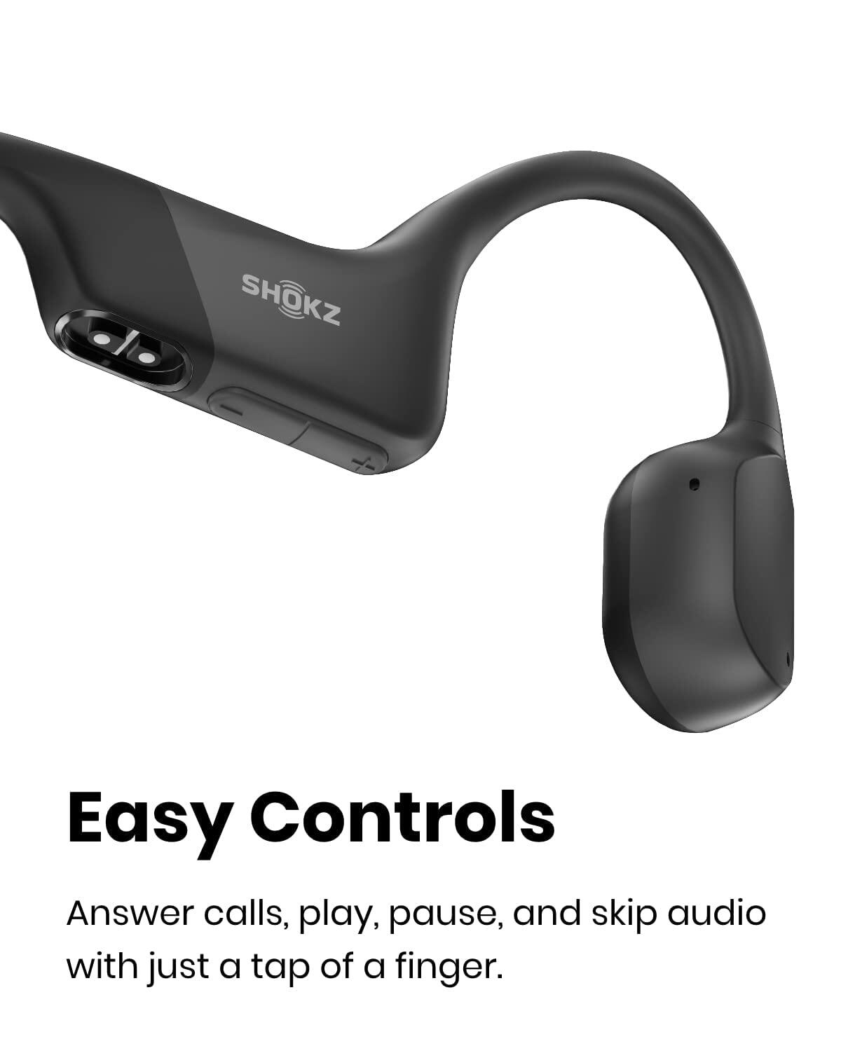 Shokz ~ OpenRun Bone Conduction Open-Ear ~ Endurance Headphones ~ Black