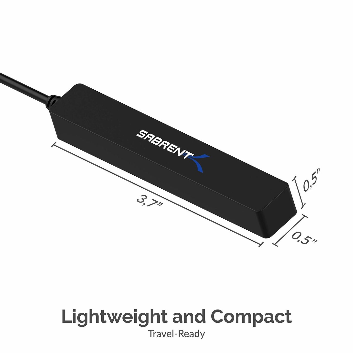 Sabrent 4-Port USB 2.0 Hub - Windows & Mac Compatible - Black