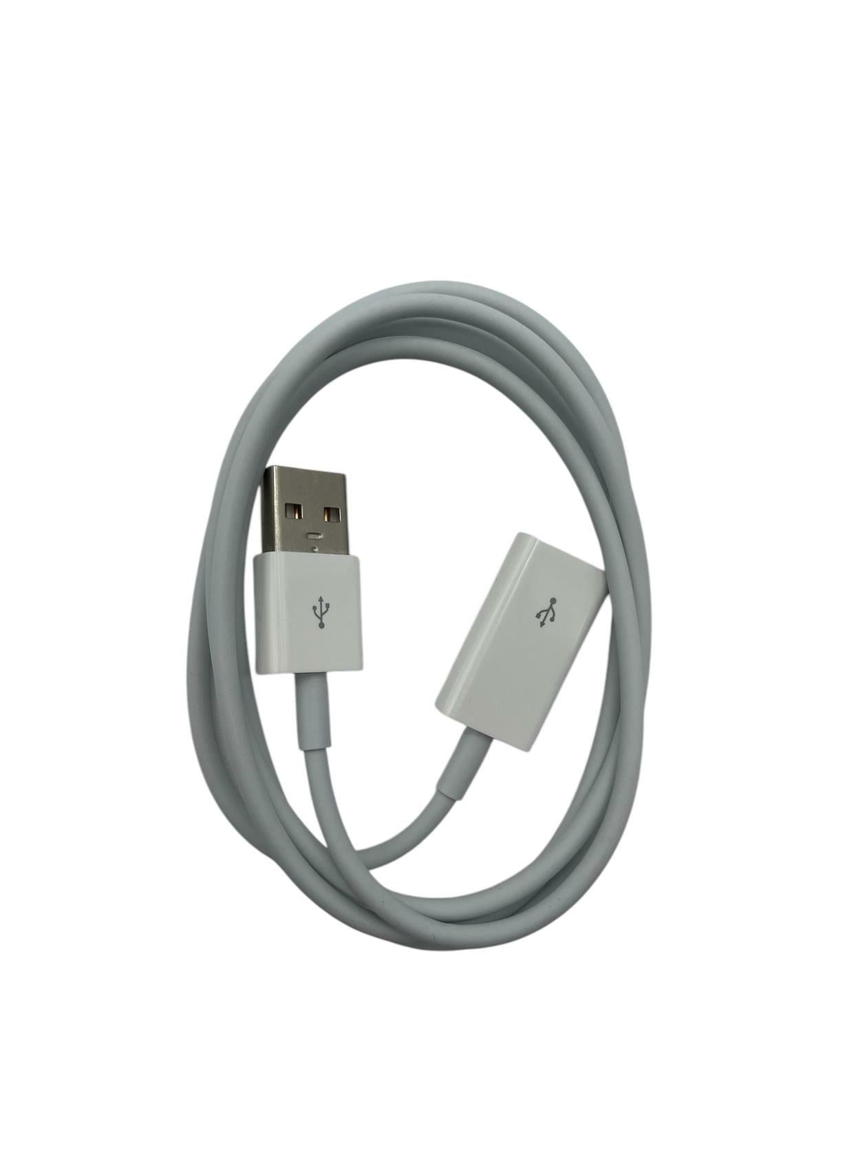 Unbranded Female USB to Male USB Cable Extender - White - 1M - 2 Cables/Pack