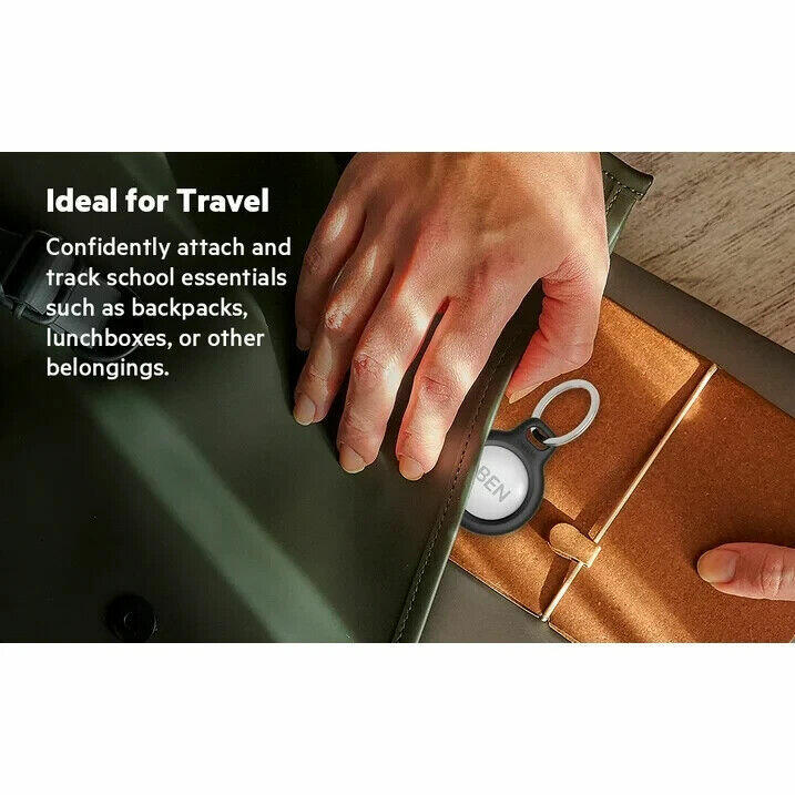 Belkin Apple AirTag Ultra-Secure Holder with Key Ring Cases ~ -Pack Black