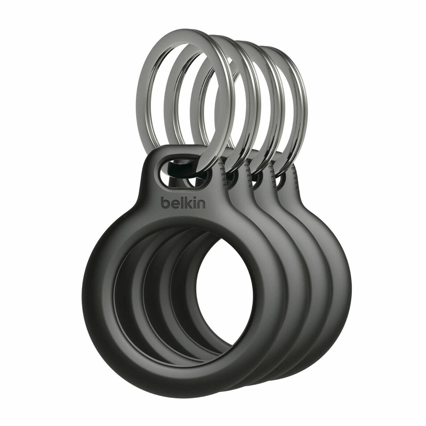 Belkin Apple AirTag Ultra-Secure Holder with Key Ring Cases ~ -Pack Black