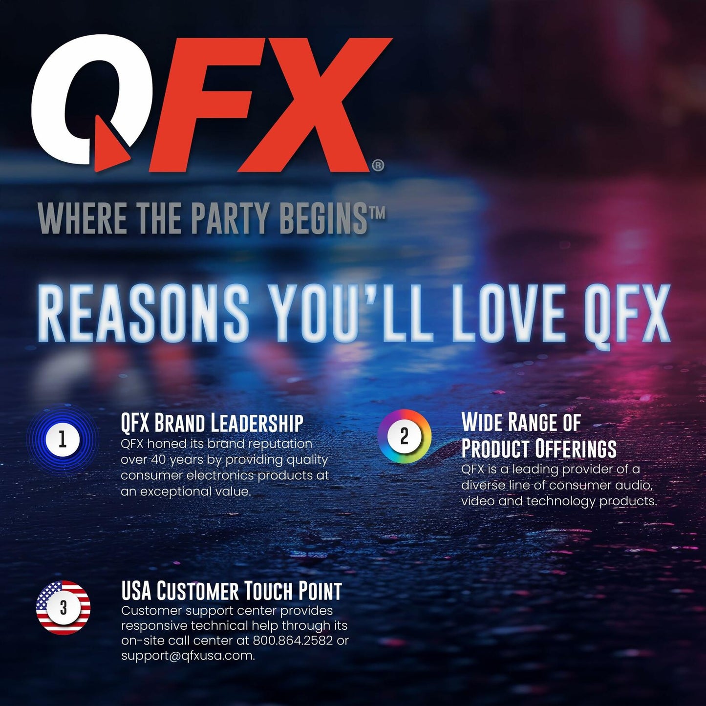 QFX 15" Portable Bluetooth Karaoke Party Speaker| USB, AUX, FM Radio | TMS-1553