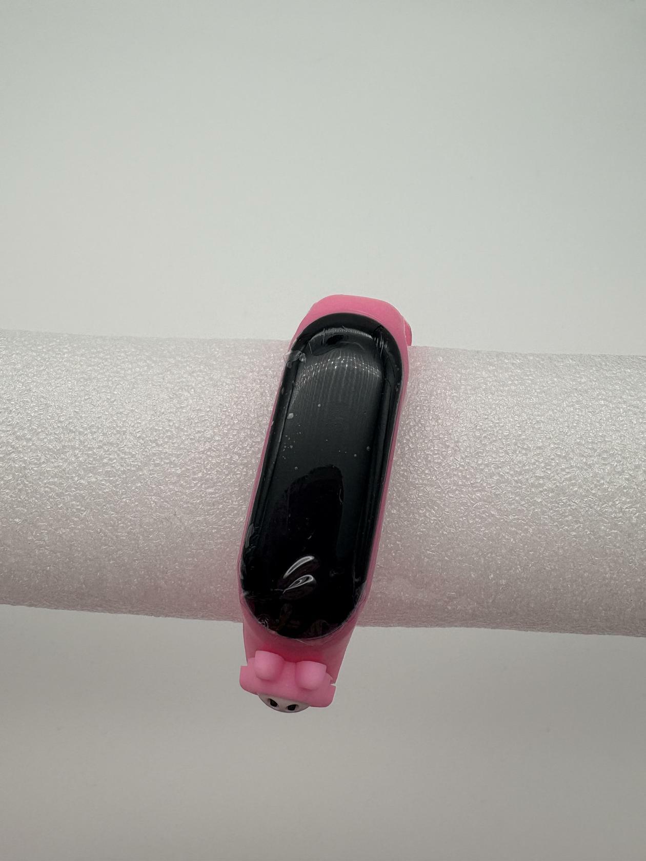 Smart Watch M8 Silicone Heart Rate Sport Watch for Kids- Pink With Lollipops