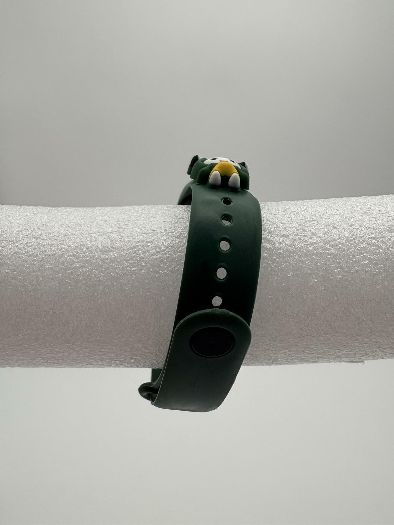 Smart Watch M8 Silicone Heart Rate Sport Watch for Kids- Dark Green With Frogs