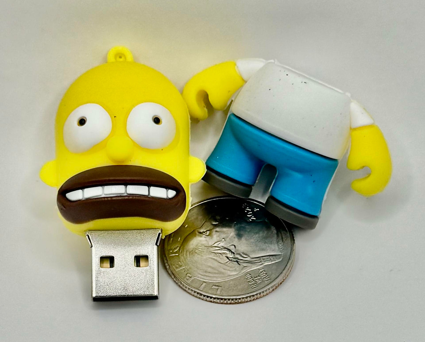 Novelty Cartoon Flash Drive 8GB | Homer Dad - Yellow, White & Blue