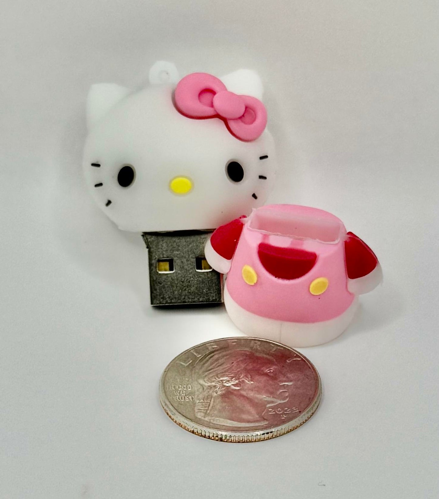 Dinosaur Driver Character USB Flash Drive 8GB | Kitty Cute - Pink & White
