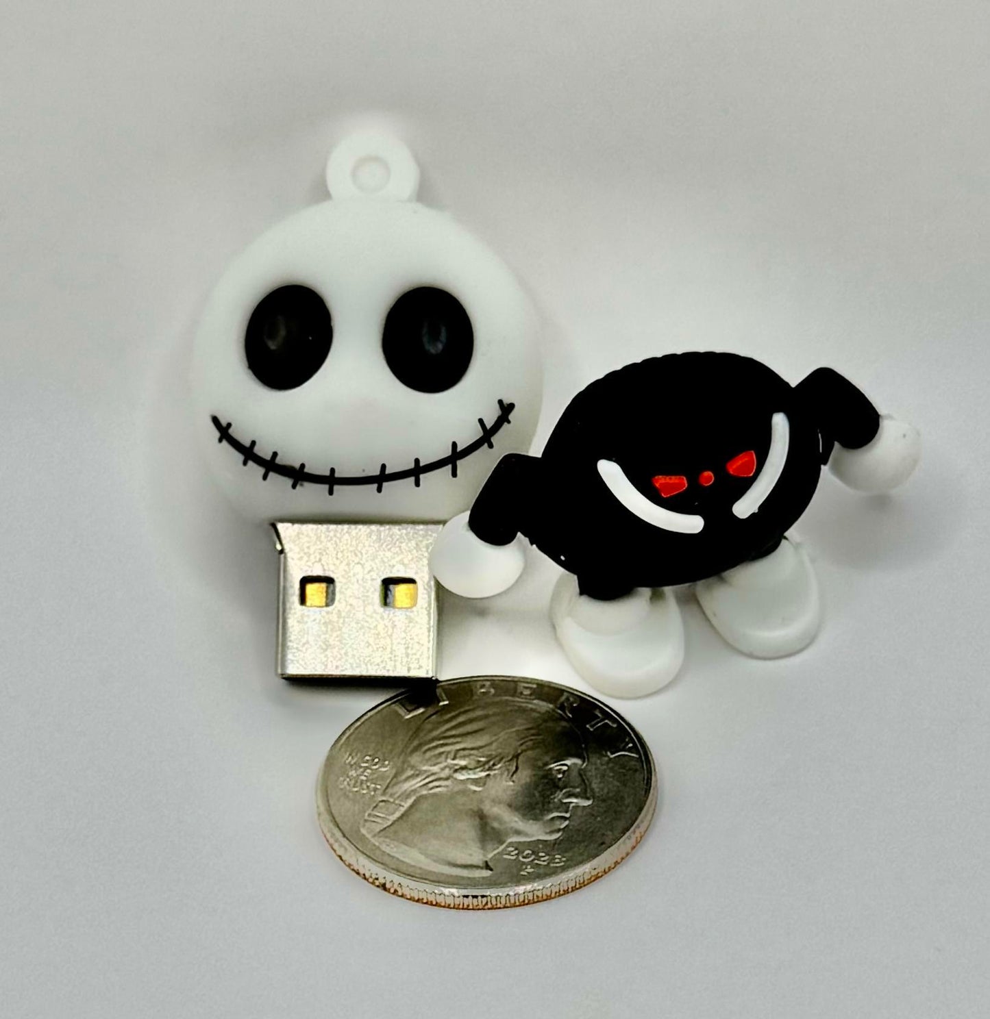 Dinosaur Driver Character USB Flash Drive 8GB | Skellyton - Black & White