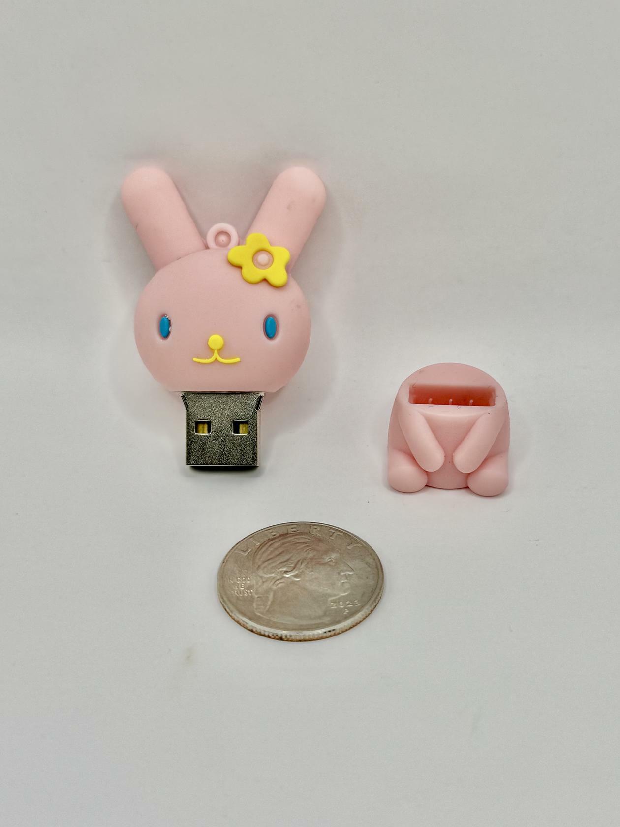 Dinosaur Driver Character USB Flash Drive 8GB | Pink Bunny - Pink