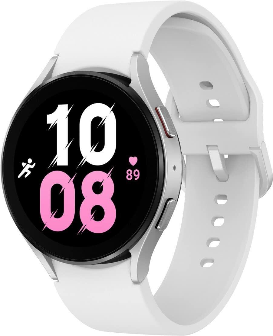 *RESET LIVE DEMO UNIT* SAMSUNG Galaxy Watch 5 | 44mm, Silver Bezel w/White Band