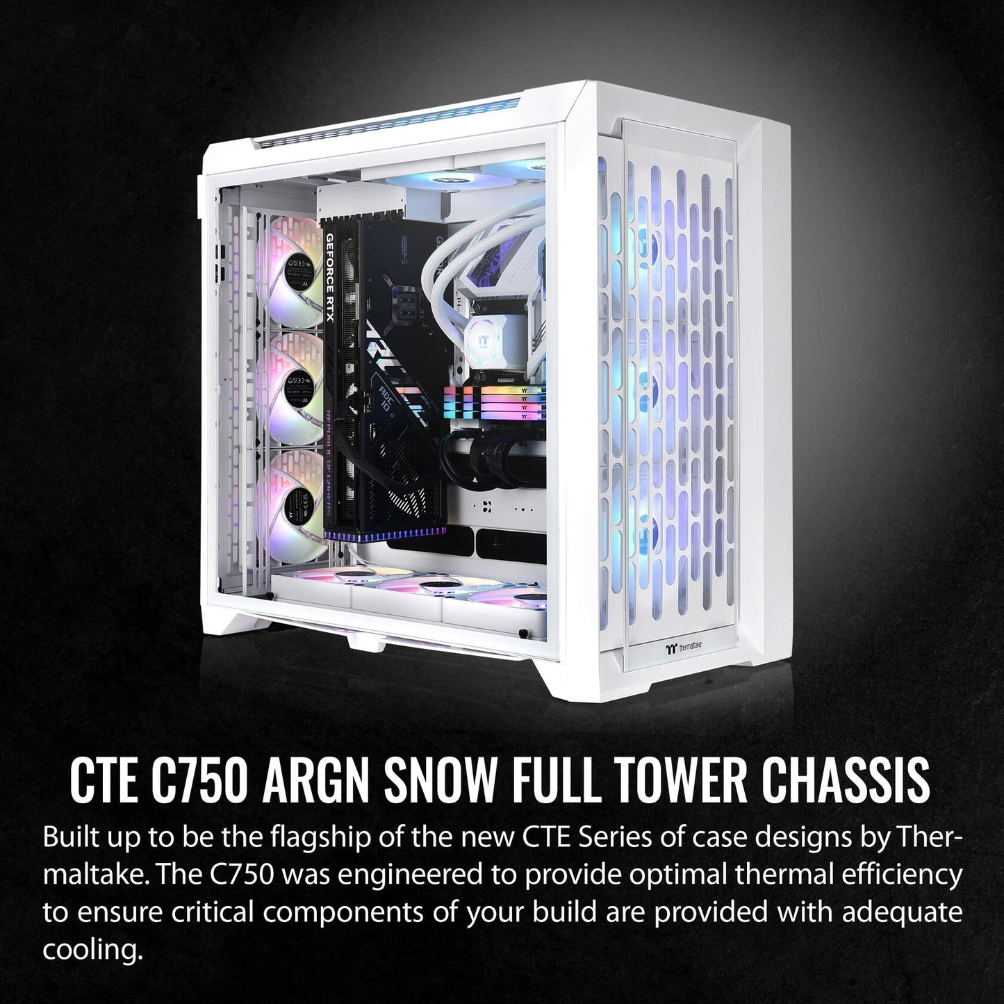 *READ & VEIW ALL DETAILS & PHOTOS* Thermaltake CTE C750 TG ARGB Tower | White