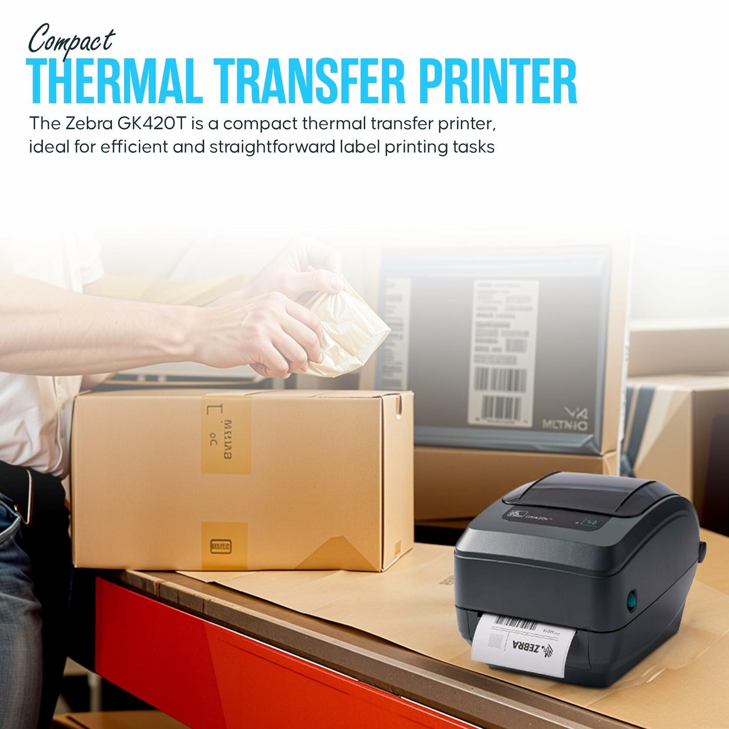 *USED/ FOR PARTS* Zebra GK420T Thermal Printer for Labels *PRINTER ONLY*