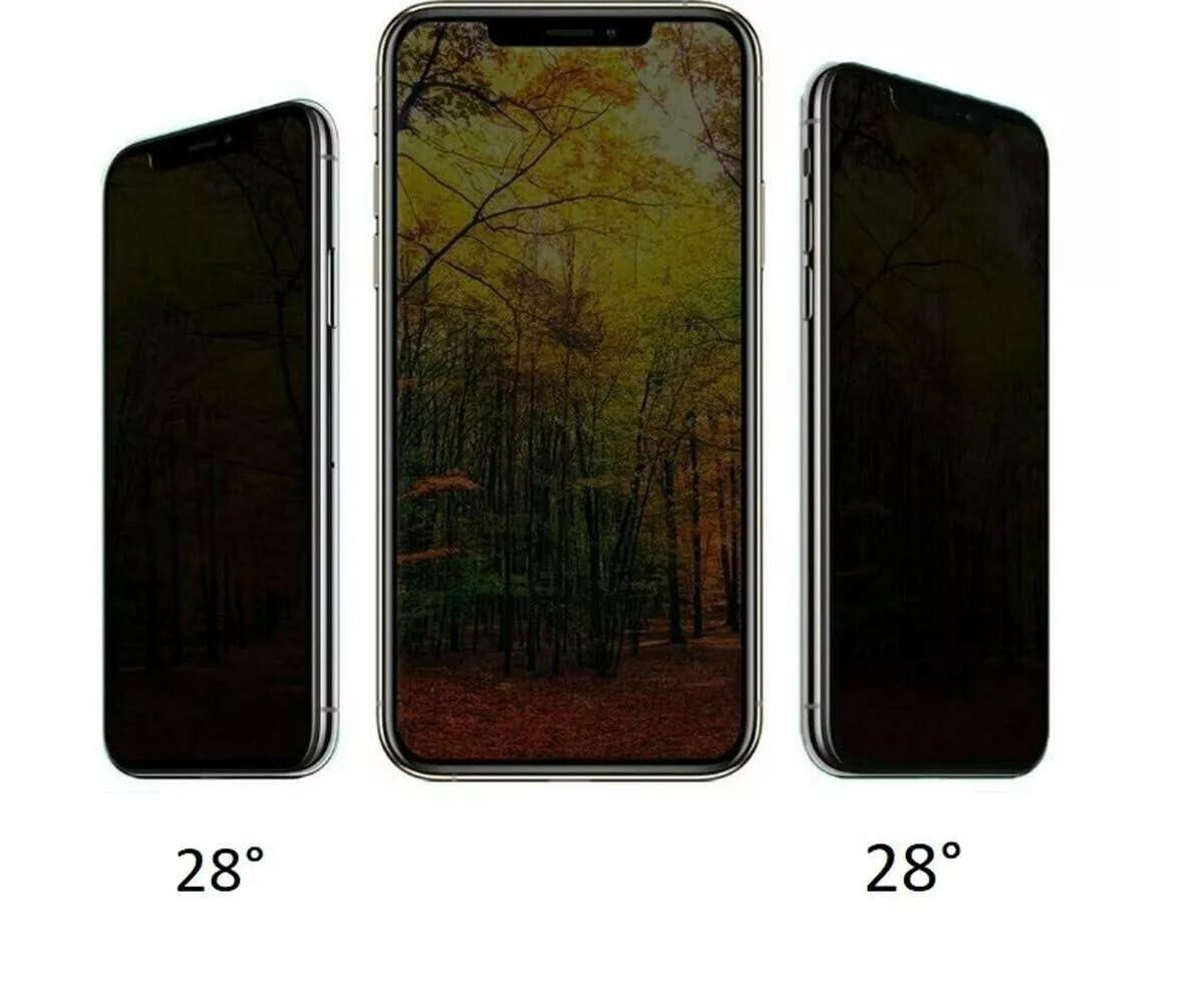 Privacy Glass Screen Protector for iPhone 15 Pro Max, Anti-Spy & Waterproof