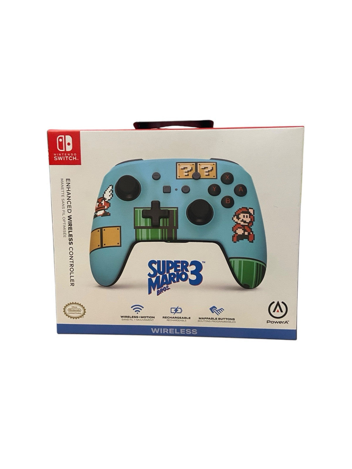 Nintendo Switch Controller - Super Mario 3 - Wireless+Motion-Rechargeable Usb-C