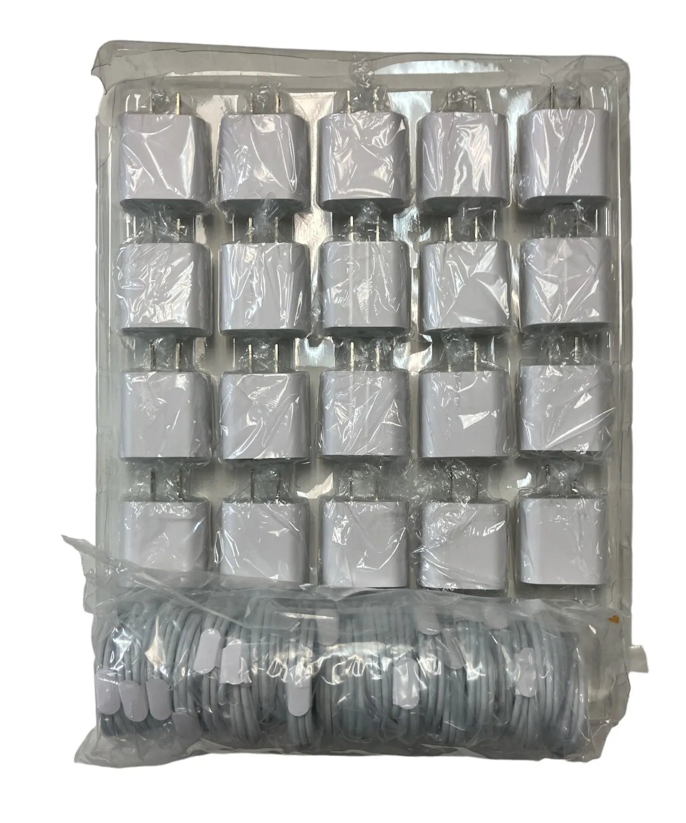 10 COUNT Foxconn 18W Wall Cubes/Brick &Type-C to 8-Pin Connector for iPhones New