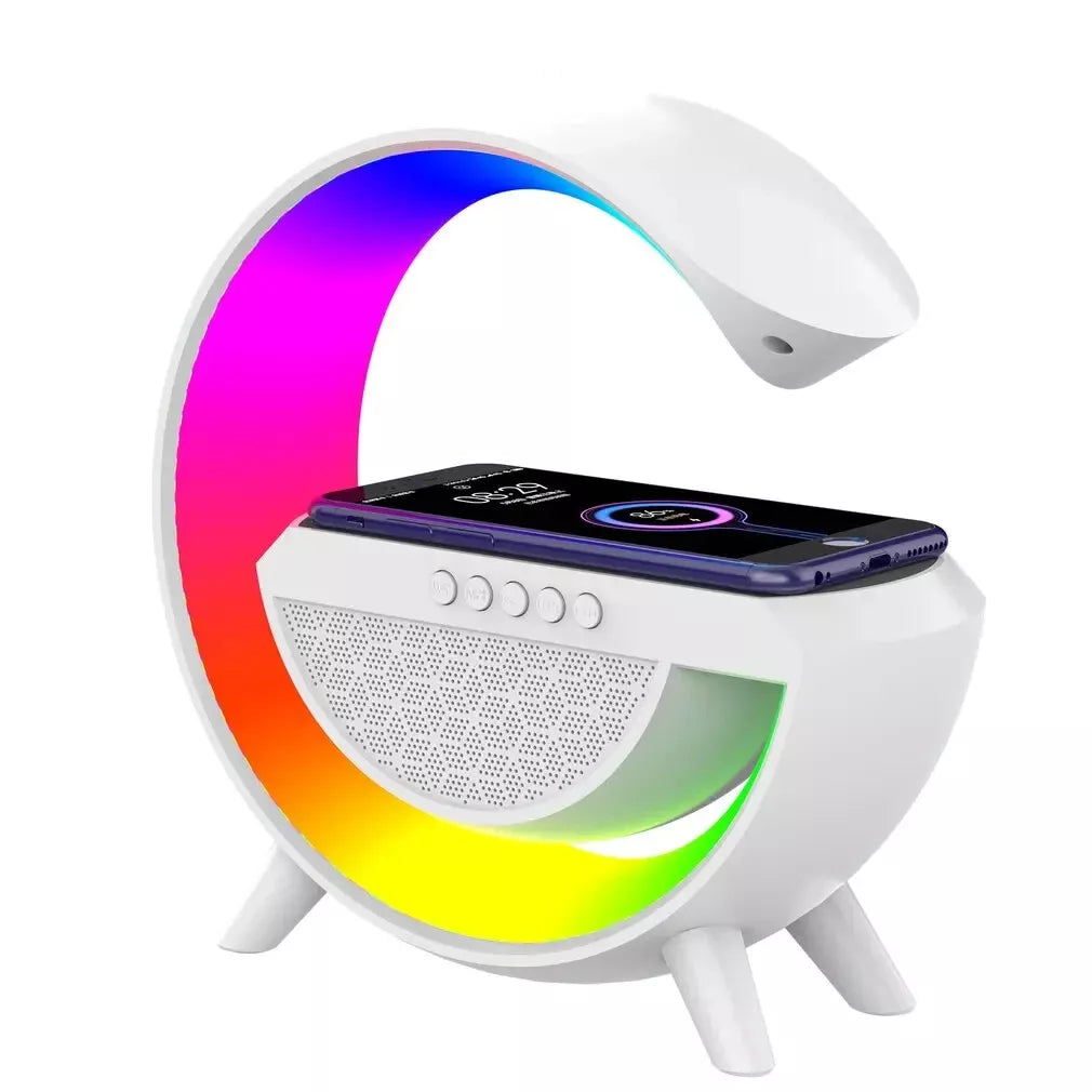 NEW BT-3401 LED Wireless Charging Speaker Music Ringtone 7 Colors Clock Alarm FM